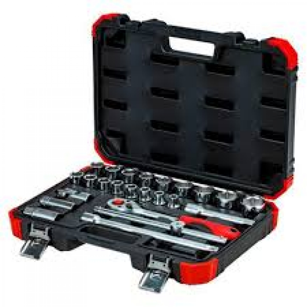 JOGO SOQUETE ENC 1/2 10A32MM 24PÇS SEXTAVADO R69003024 GEDORE RED